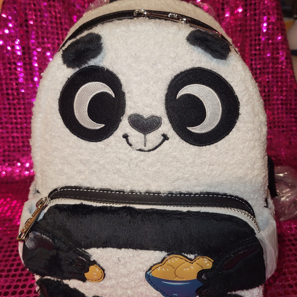 Loungefly Panda Backpack - Black and White